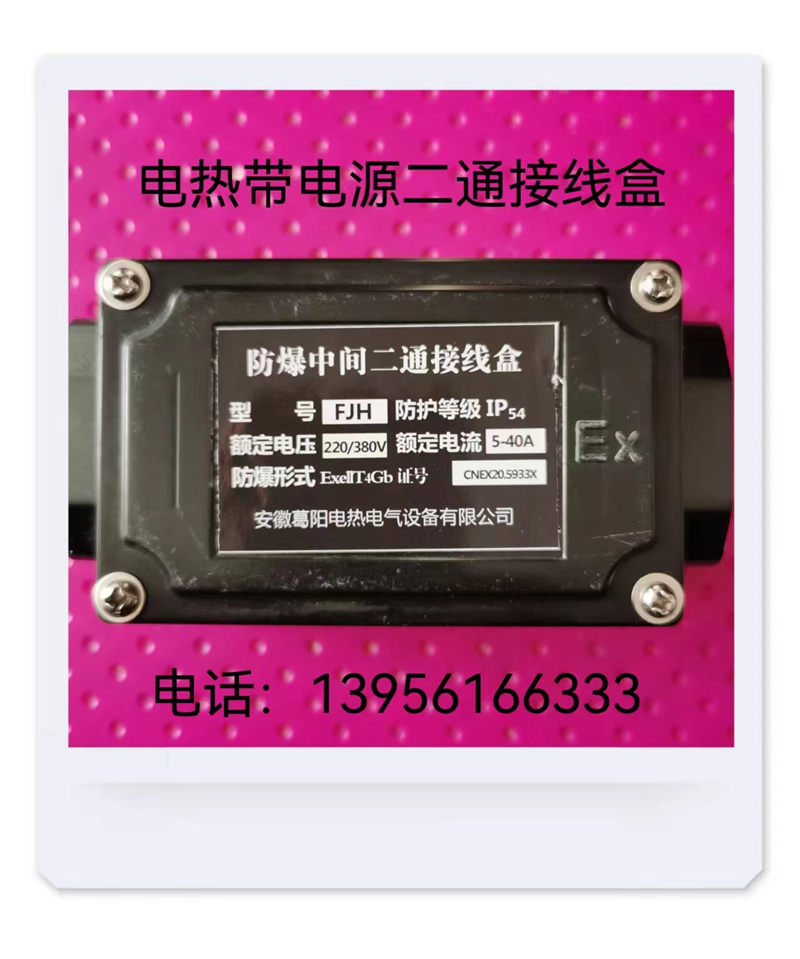 電熱帶電源二通接線盒